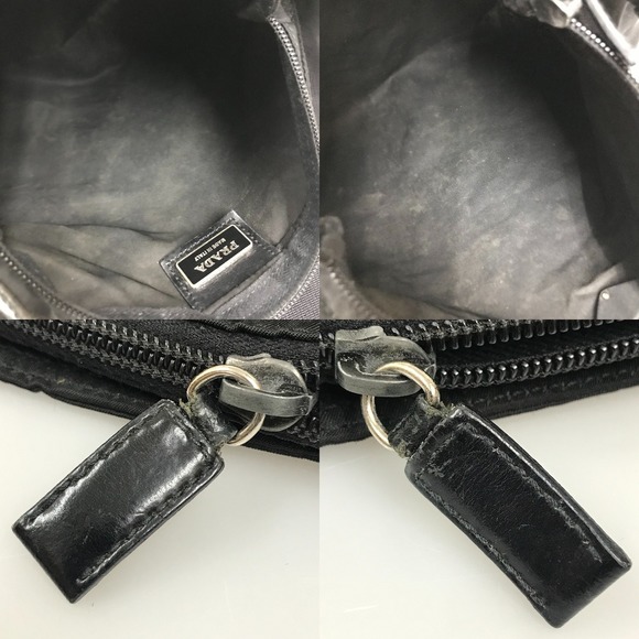 Prada Tessuto Sacoche Shoulder Bag Triangle Logo Plate Black - Picture 9 of 10